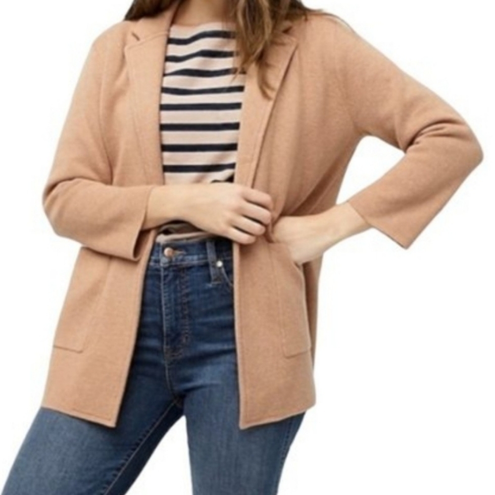 J. Crew Camel Open-Front Blazer